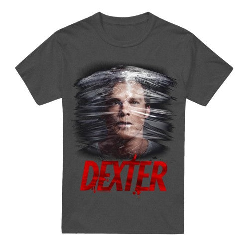 Front - Dexter Unisex Adult Plastic Wrap T-Shirt
