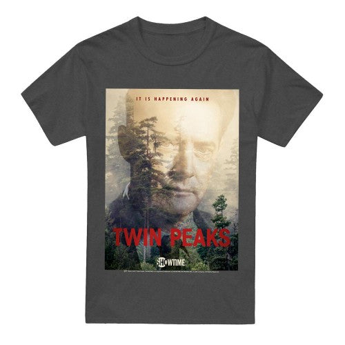 Front - Twin Peaks Unisex Adult Dale Cooper Poster T-Shirt