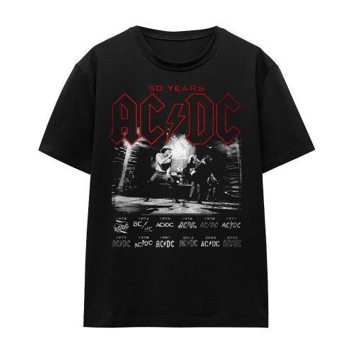 Front - AC/DC Unisex Adult Logo Stack T-Shirt