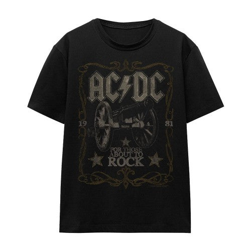 Front - AC/DC Unisex Adult Rock Label T-Shirt