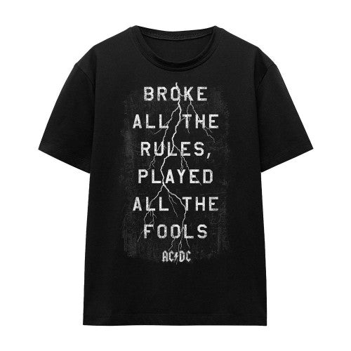 Front - AC/DC Unisex Adult Struck T-Shirt