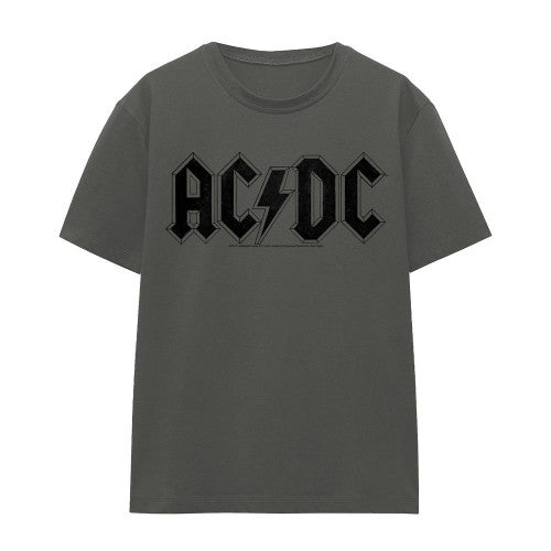 Front - AC/DC Unisex Adult Worn Logo T-Shirt