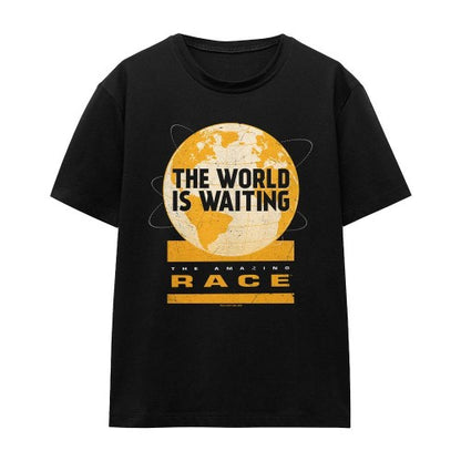 Front - The Amazing Race Unisex Adult Waiting World T-Shirt