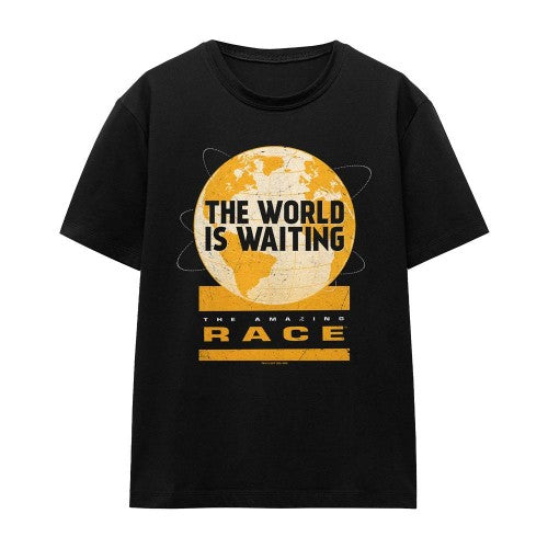 Front - The Amazing Race Unisex Adult Waiting World T-Shirt