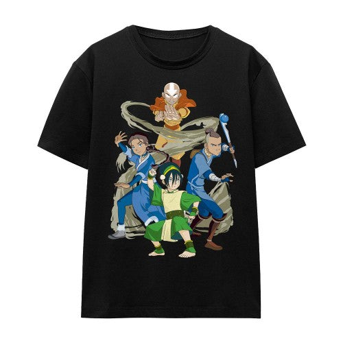 Front - Avatar: The Last Airbender Unisex Adult Team Avatar Elements T-Shirt