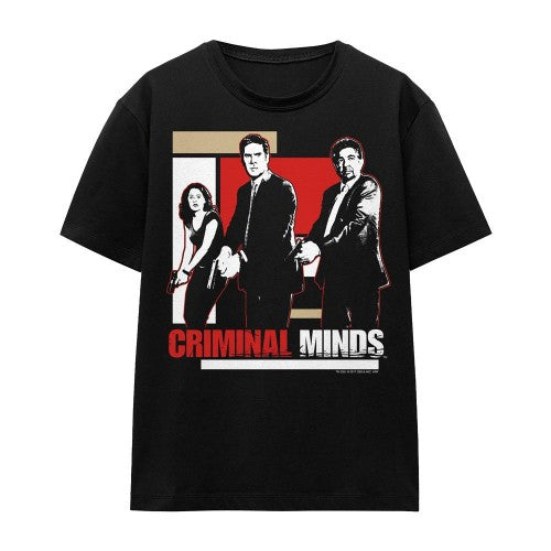 Front - Criminal Minds Unisex Adult Guns Drawn T-Shirt