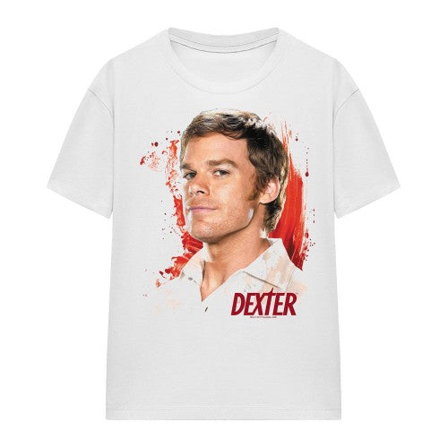 Front - Dexter Unisex Adult Blood Splatter T-Shirt