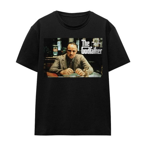 Front - The Godfather Unisex Adult Don Vito Corleone Picture T-Shirt
