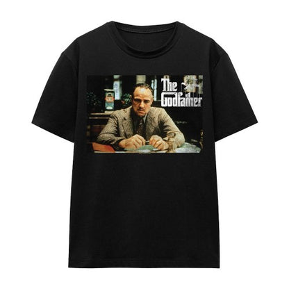 Front - The Godfather Unisex Adult Don Vito Corleone Picture T-Shirt