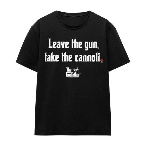 Front - The Godfather Unisex Adult Gun Cannoli T-Shirt