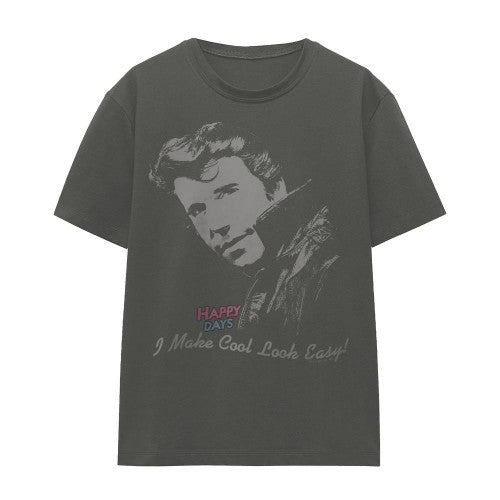 Front - Happy Days Unisex Adult Cool The Fonz T-Shirt