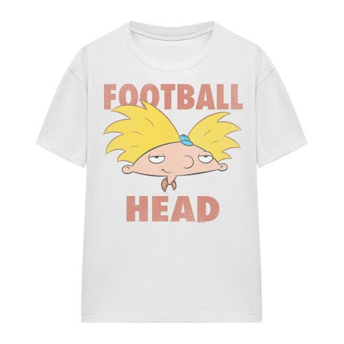 Front - Hey Arnold! Unisex Adult Football Head T-Shirt