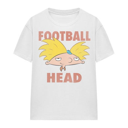Front - Hey Arnold! Unisex Adult Football Head T-Shirt