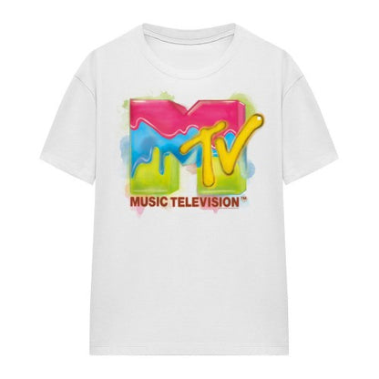 Front - MTV Unisex Adult Paint Logo T-Shirt