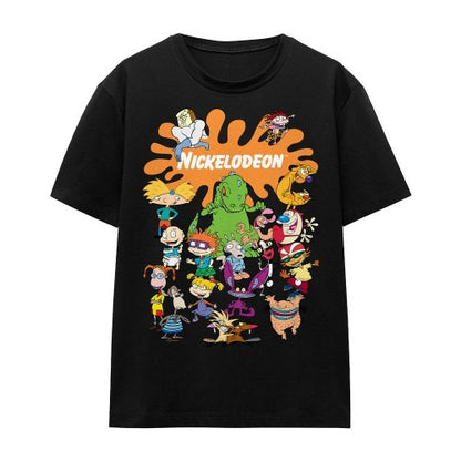 Front - Nickelodeon Unisex Adult Splat Group T-Shirt