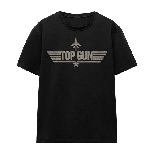 Front - Top Gun Unisex Adult Monotone Logo T-Shirt