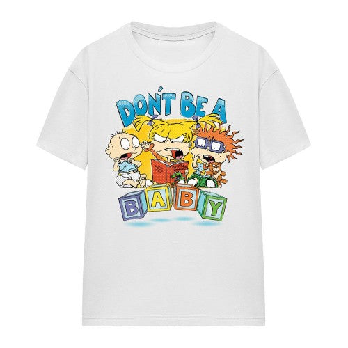 Front - Rugrats Unisex Adult Don´t Be A Baby Blocks T-Shirt