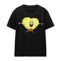 Front - SpongeBob SquarePants Unisex Adult Heart-Shaped Sponge Valentine`s Day T-Shirt