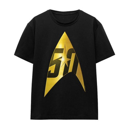 Front - Star Trek Unisex Adult 50th Anniversary Delta T-Shirt