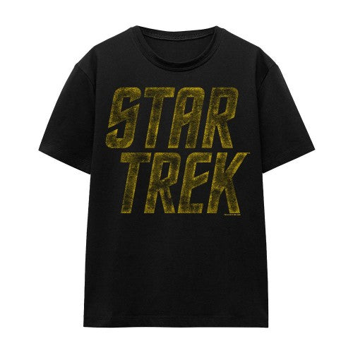 Front - Star Trek Unisex Adult Distressed Logo T-Shirt