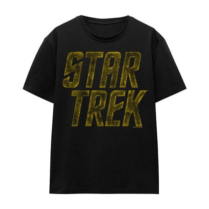 Front - Star Trek Unisex Adult Distressed Logo T-Shirt