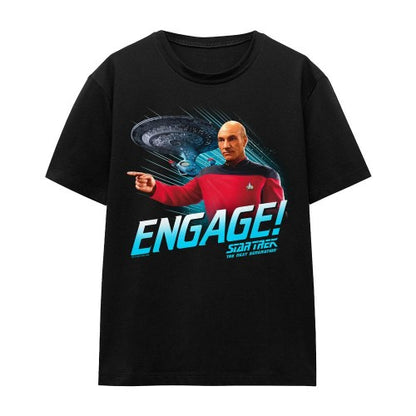 Front - Star Trek Unisex Adult Engage T-Shirt