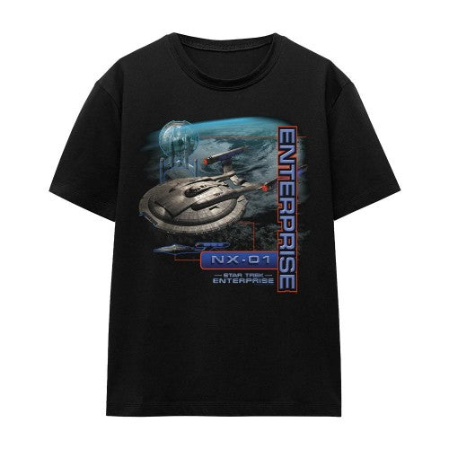 Front - Star Trek Unisex Adult Enterprise NX 01 T-Shirt