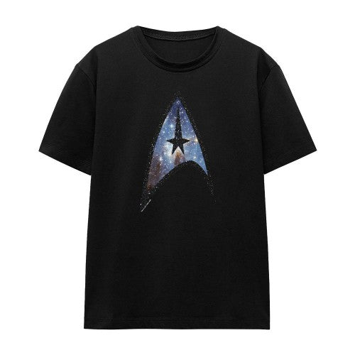 Front - Star Trek Unisex Adult Galactic Shield T-Shirt