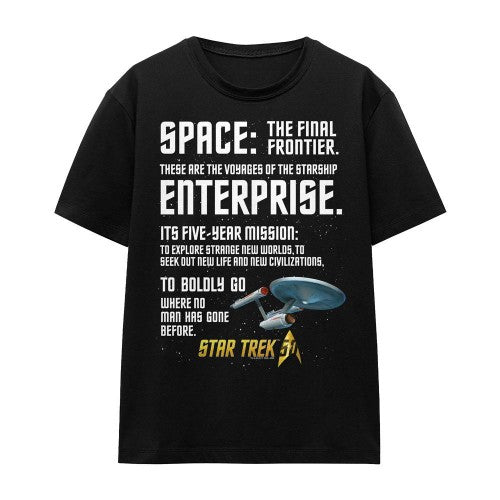 Front - Star Trek Unisex Adult Intro T-Shirt