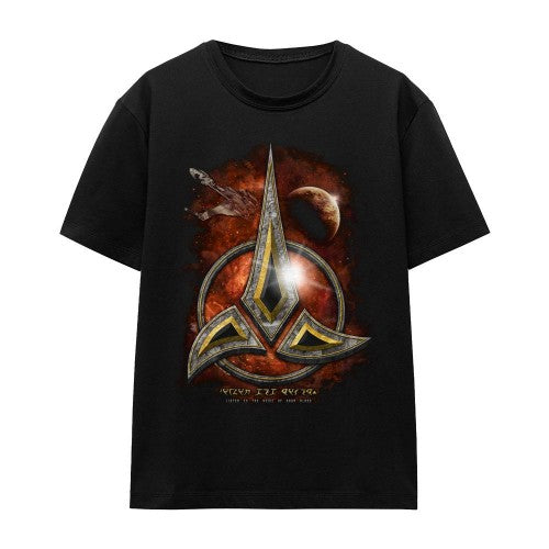 Front - Star Trek Unisex Adult Klingon Crest T-Shirt