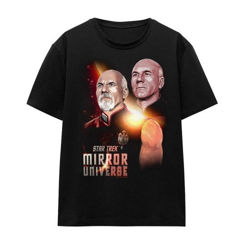 Front - Star Trek Unisex Adult Mirror Jean-Luc Picard T-Shirt