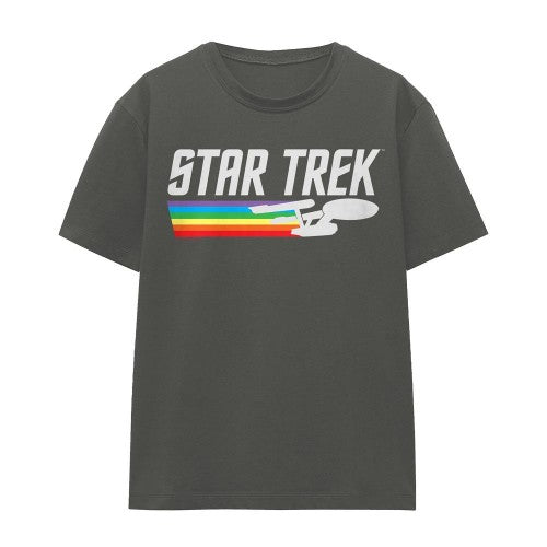 Front - Star Trek Unisex Adult Rainbow Trail T-Shirt