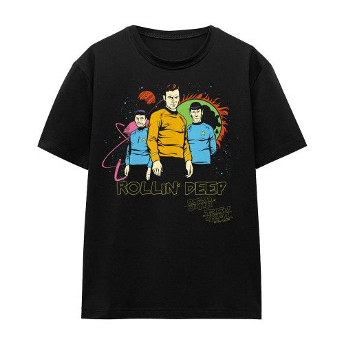 Front - Star Trek Unisex Adult Rollin Deep T-Shirt