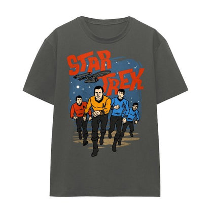 Front - Star Trek Unisex Adult Run Forward T-Shirt