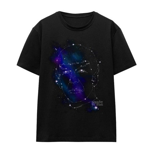 Front - Star Trek Unisex Adult Spock Constellations T-Shirt