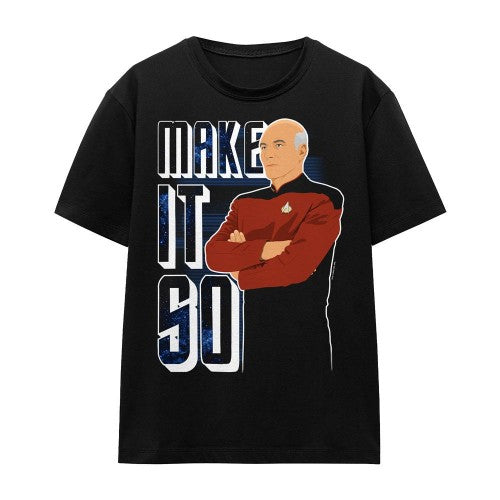 Front - Star Trek: The Next Generation Unisex Adult Make It So T-Shirt