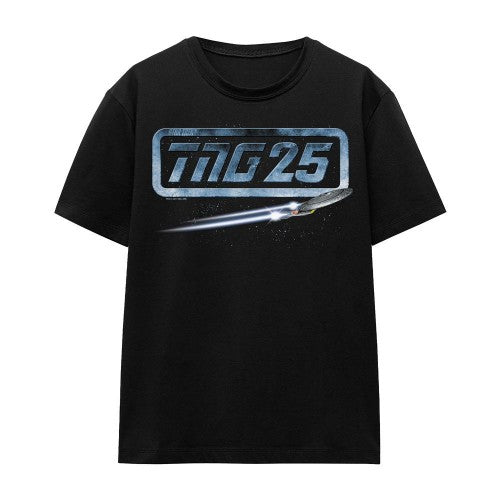 Front - Star Trek Unisex Adult The Next Generation 25 Enterprise T-Shirt