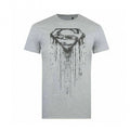 Front - Superman Mens Paint Heather T-Shirt