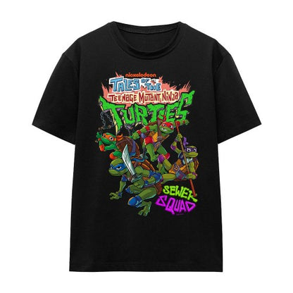 Front - Tales of the Teenage Mutant Ninja Turtles Unisex Adult Sewer Squad T-Shirt