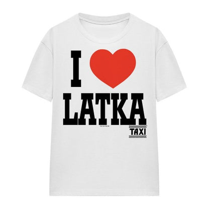 Front - TAXI Unisex Adult I Heart Latka T-Shirt