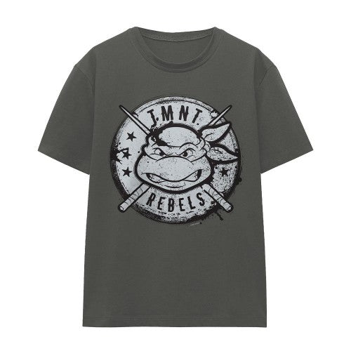 Front - Teenage Mutant Ninja Turtles Unisex Adult Rebels Distressed Logo T-Shirt