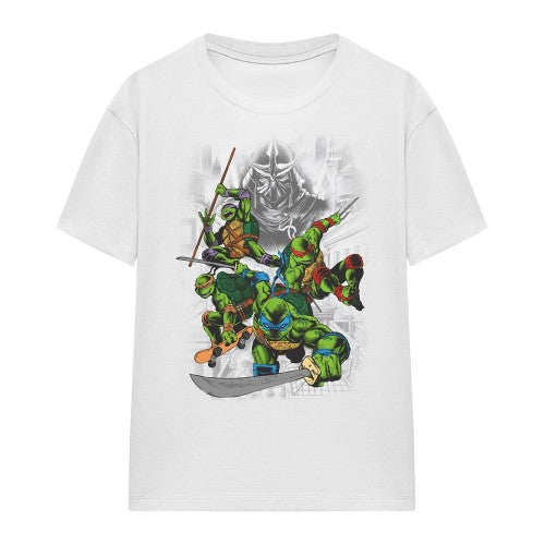 Front - Teenage Mutant Ninja Turtles Unisex Adult Shredder And Turtles Comic T-Shirt