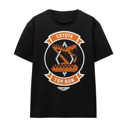Front - Top Gun Unisex Adult Coyote Logo T-Shirt