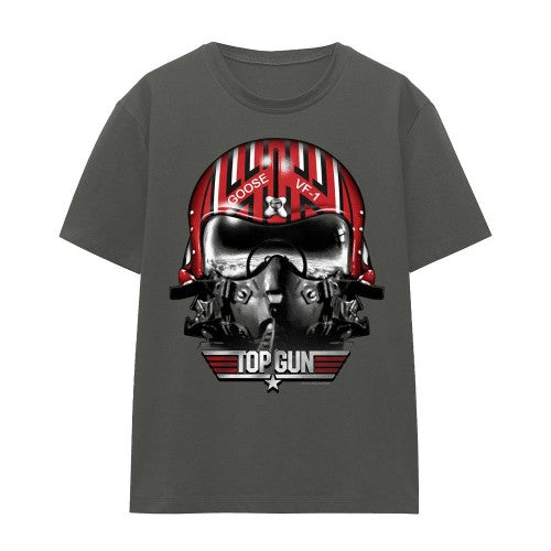 Front - Top Gun Unisex Adult Goose Helmet T-Shirt
