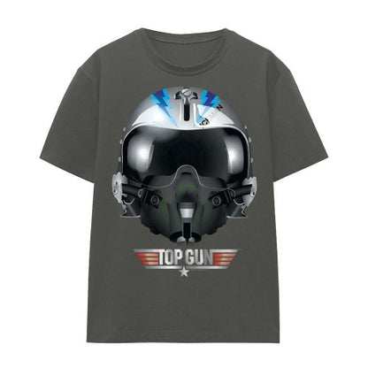 Front - Top Gun Unisex Adult Iceman Helmet T-Shirt
