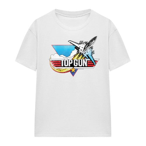 Front - Top Gun Unisex Adult Jet Swoop Logo T-Shirt
