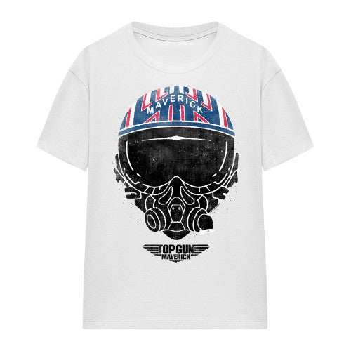 Front - Top Gun Unisex Adult Maverick Helmet T-Shirt