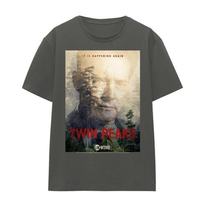 Front - Twin Peaks Unisex Adult Dale Cooper Poster T-Shirt