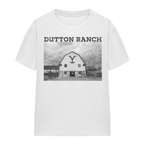 Front - Yellowstone Unisex Adult Dutton Barn T-Shirt