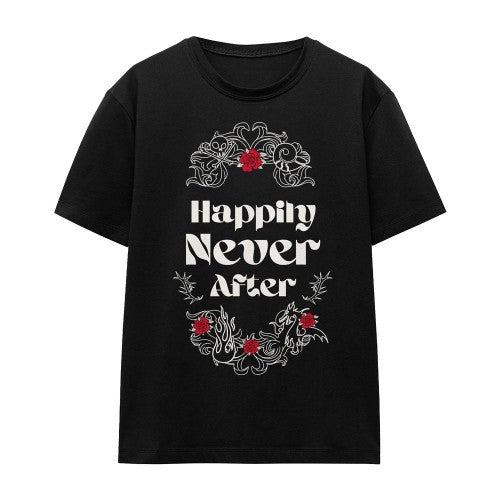 Front - Disney Villains Unisex Adult Happily Never After Valentine`s Day T-Shirt